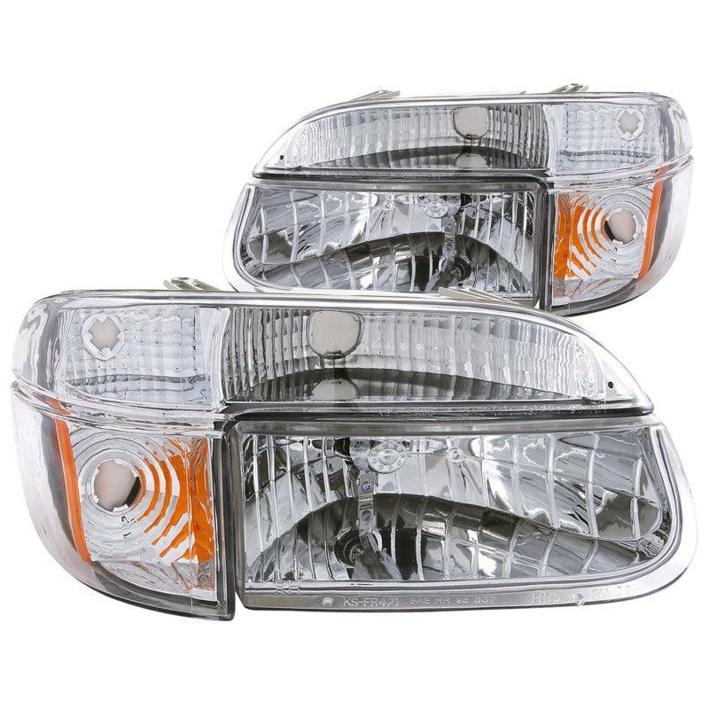ANZO 1995-2001 Ford Explorer Crystal Headlights Chrome w/ Corner Lights 2pc - Order Your Parts - اطلب قطعك