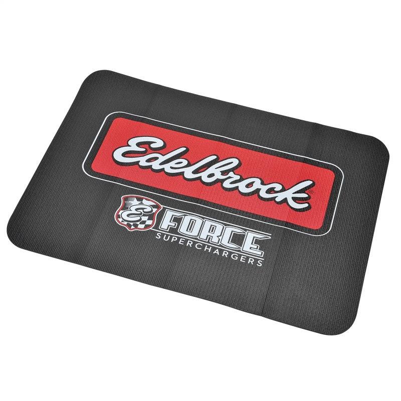 Edelbrock Racing Fender Cover - PVC Foam Mat - 2 Color Printed Edelbrock Racing Logo - Order Your Parts - اطلب قطعك