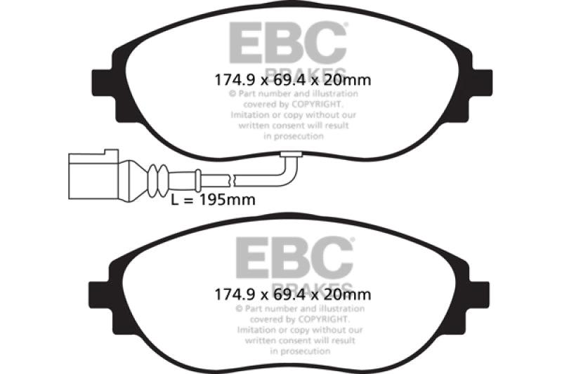 EBC 14-20 Audi S3 2.0 Turbo Redstuff Front Brake Pads - Order Your Parts - اطلب قطعك