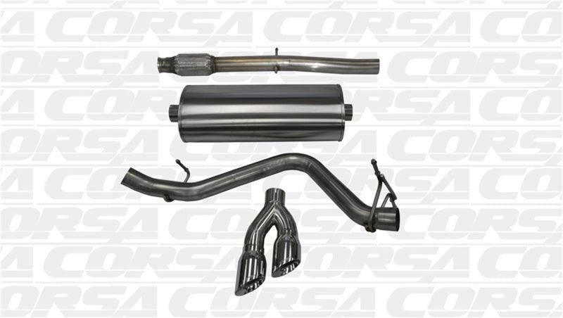 Corsa 14 GMC Sierra/Chevy Silv 1500 Crew Cab/Short Bed 5.3L V8 Polished Sport Single Side CB Exhaust - Order Your Parts - اطلب قطعك