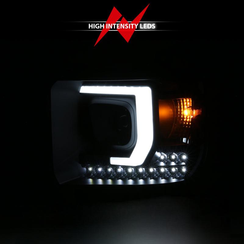 ANZO 2014-2015 Gmc Sierra 1500HD Projector Plank Style Headlight Black W/ Drl - Order Your Parts - اطلب قطعك