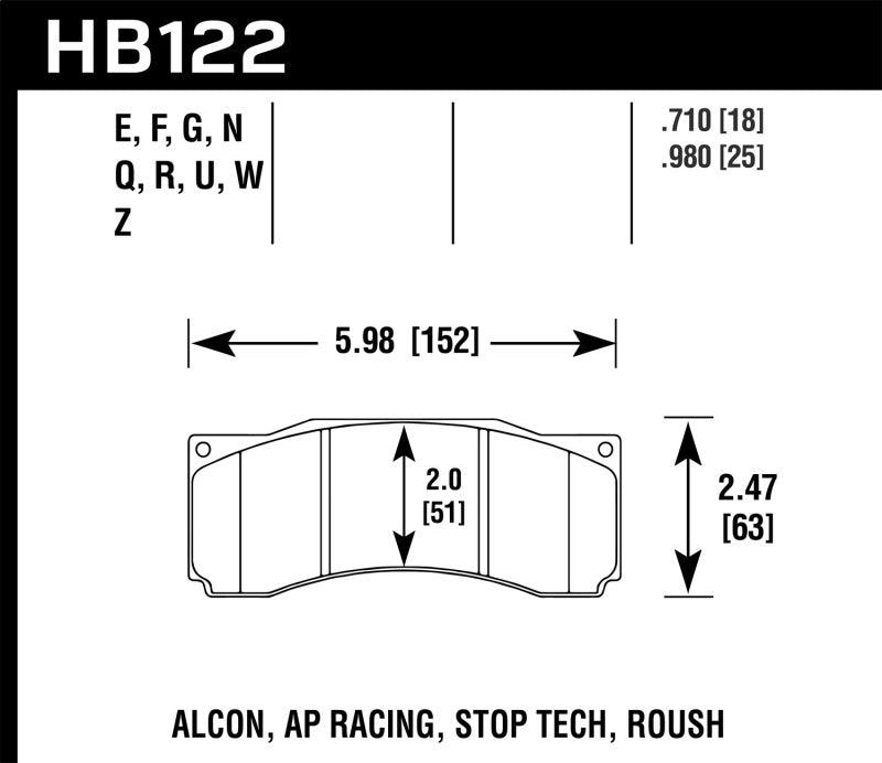 Hawk StopTech ST-60 Caliper HPS Street Brake Pads - Order Your Parts - اطلب قطعك