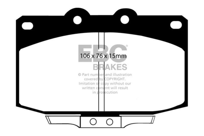 EBC 86-89 Mazda RX7 2.4 (1.3 Rotary)(Vented Rear Rotors) Redstuff Front Brake Pads - Order Your Parts - اطلب قطعك