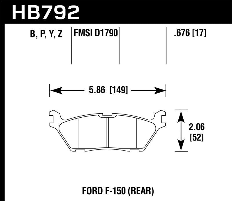 Hawk 15 Ford F-150 LTS Street Rear Brake Pads - Order Your Parts - اطلب قطعك