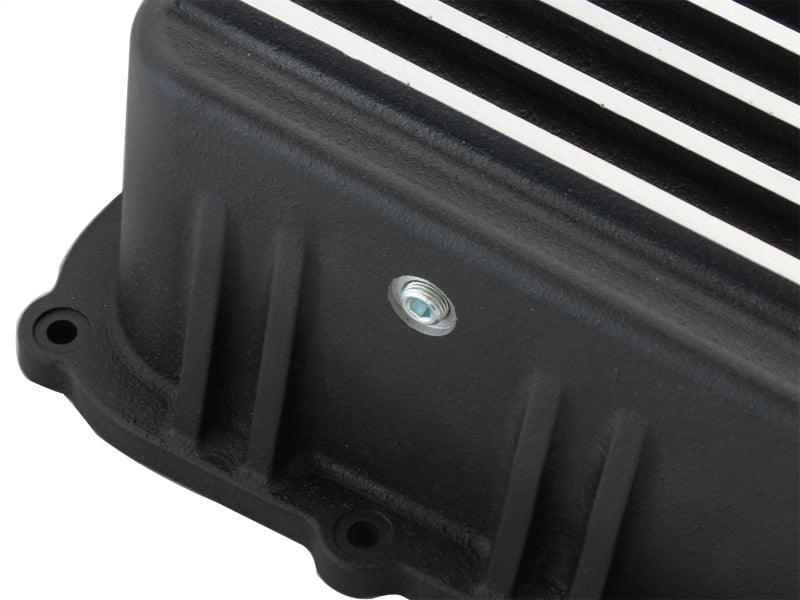 aFe Power Transmission Pan Black Machined 11-14 Ford 6R140 Trucks V8 6.7L (td) - Order Your Parts - اطلب قطعك