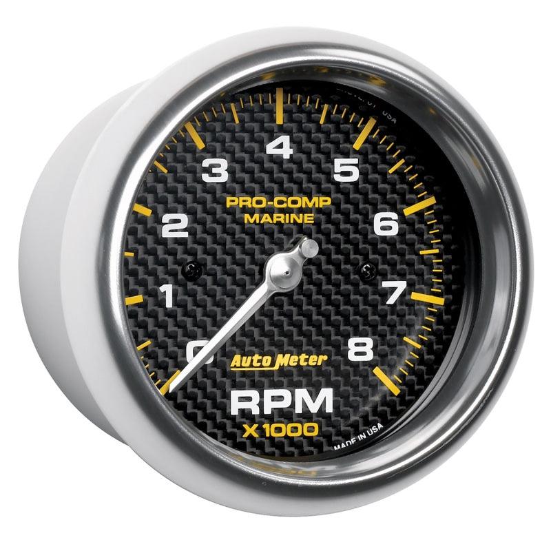 Autometer Marine Carbon Fiber 3-3/8in 8k RPM Tachometer - Order Your Parts - اطلب قطعك