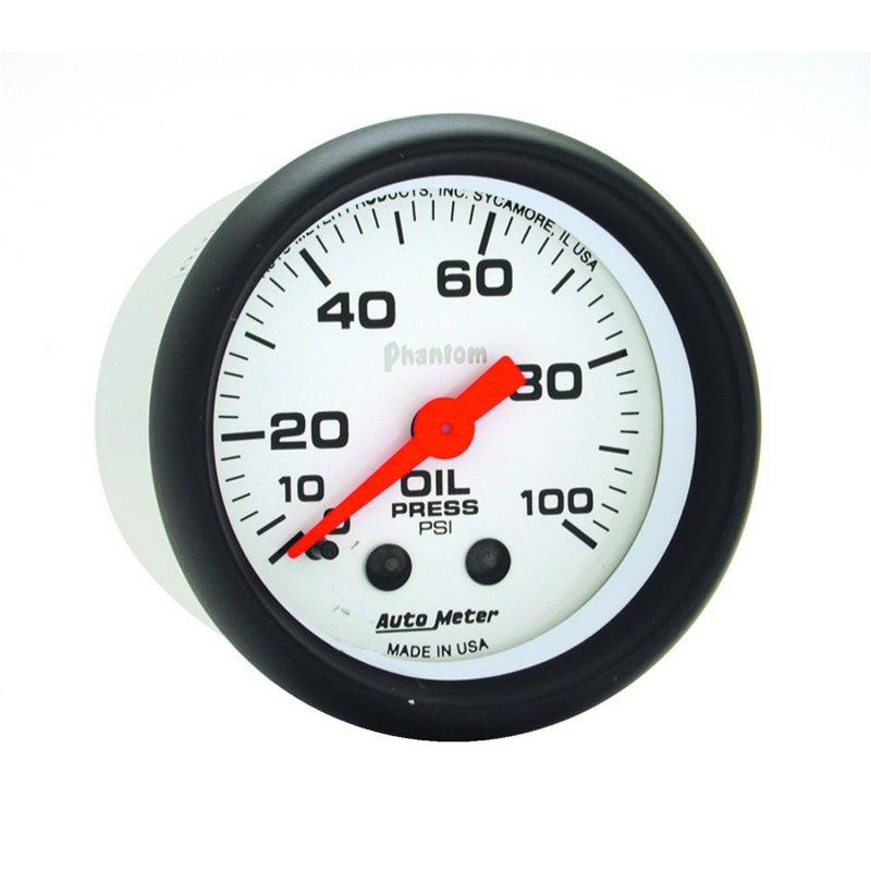 Autometer Phantom 52mm 0-100 PSI Mechanical Oil Pressure Gauge - Order Your Parts - اطلب قطعك