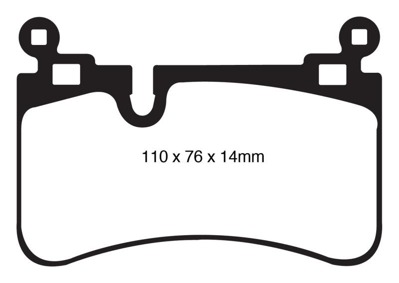 EBC 08-13 Mercedes-Benz C63 AMG (W204) 6.2 Yellowstuff Rear Brake Pads - Order Your Parts - اطلب قطعك