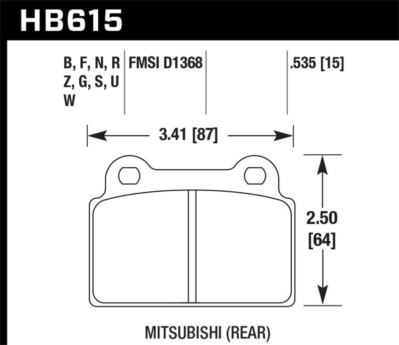 Hawk EVO X Performance Ceramic Street Rear Brake Pads - Order Your Parts - اطلب قطعك