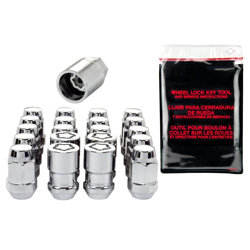 McGard 5 Lug Hex Install Kit w/Locks (Cone Seat Nut / Bulge) M12X1.5 / 3/4 Hex / 1.45in L - Chrome - Order Your Parts - اطلب قطعك