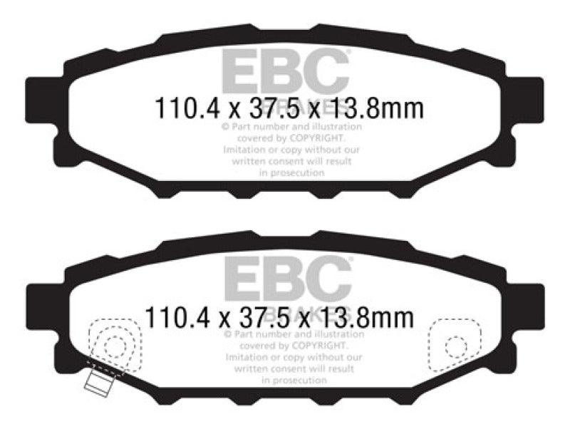 EBC 12+ Subaru BRZ 2.0 (solid rear rotors) Greenstuff Rear Brake Pads - Order Your Parts - اطلب قطعك
