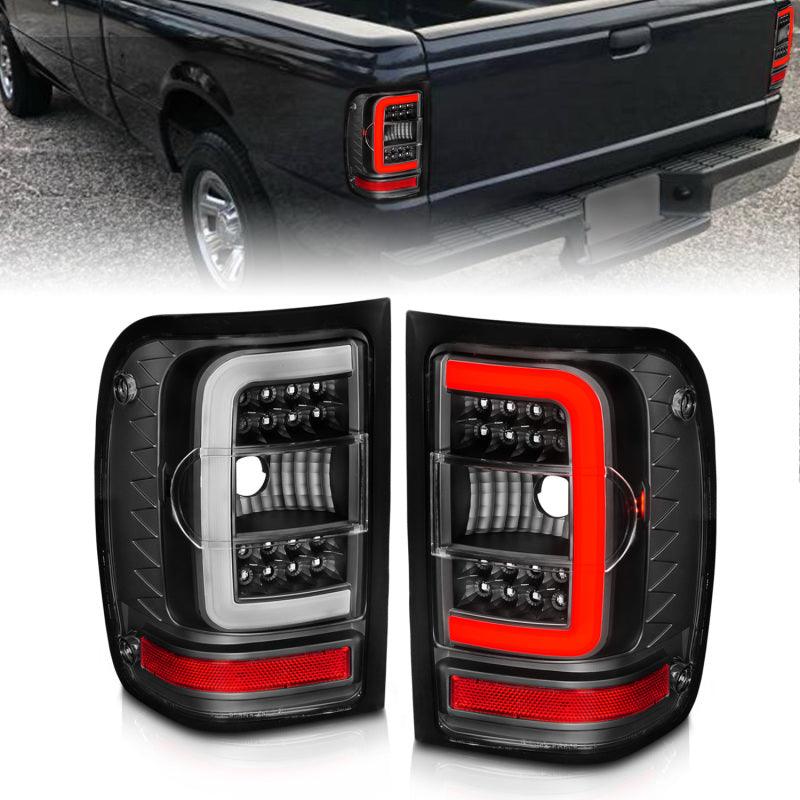 ANZO 2001-2011 Ford Ranger LED Tail Lights w/ Light Bar Black Housing Clear Lens - Order Your Parts - اطلب قطعك