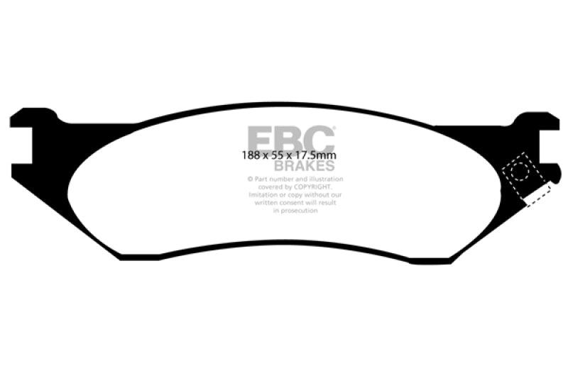 EBC 98-02 Dodge B150 B1500 Cargo 1500 Van 1/2 Ton Yellowstuff Front Brake Pads - Order Your Parts - اطلب قطعك