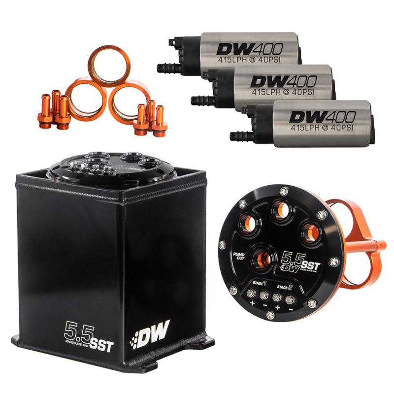 DeatschWerks 5.5L Modular Surge Tank Includes 3 DW400 Fuel Pumps - Order Your Parts - اطلب قطعك