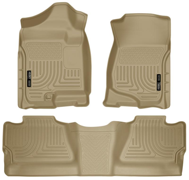 Husky Liners 07-12 Chevy Silverado/GMC Sierra Crew Cab WeatherBeater Combo Tan Floor Liners - Order Your Parts - اطلب قطعك