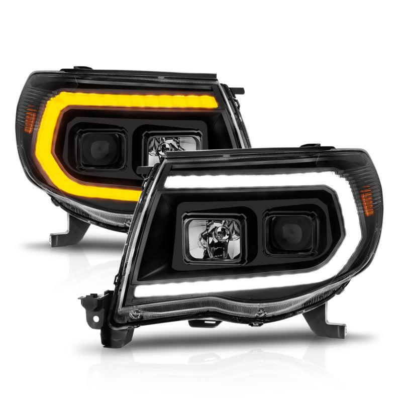 ANZO 05-11 Toyota Tacoma Projector Headlights w/Light Bar Switchback Black Housing - Order Your Parts - اطلب قطعك