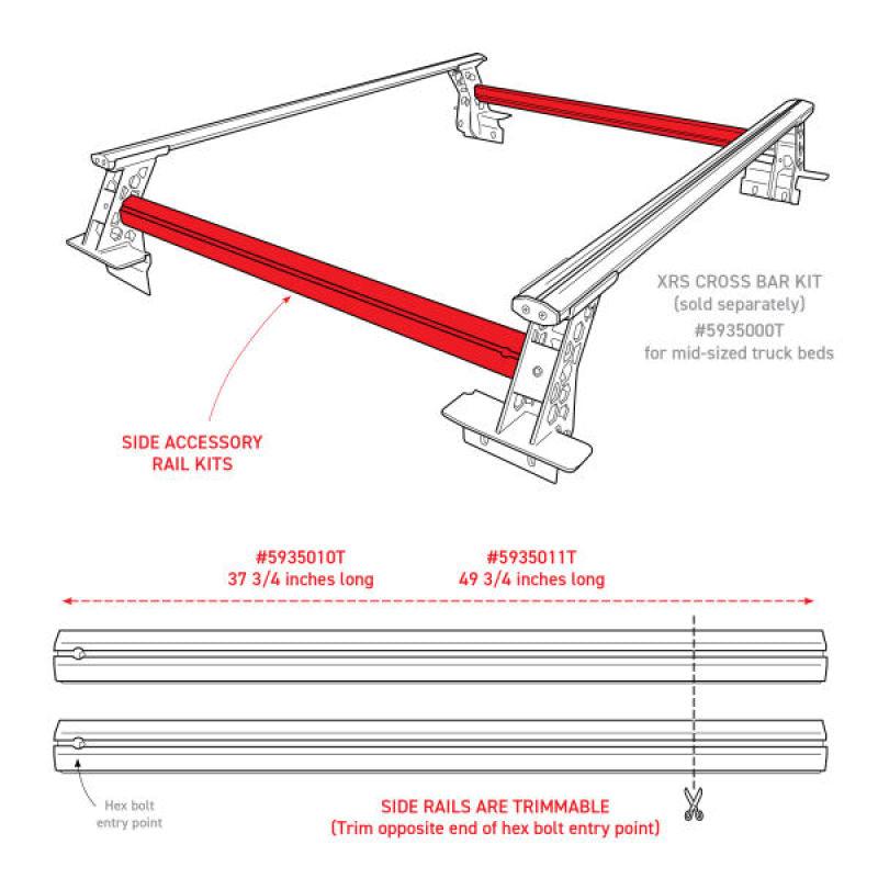 Go Rhino Universal XRS 37 3/4 Cross Rail Accessory Set - Tex. Black - Order Your Parts - اطلب قطعك