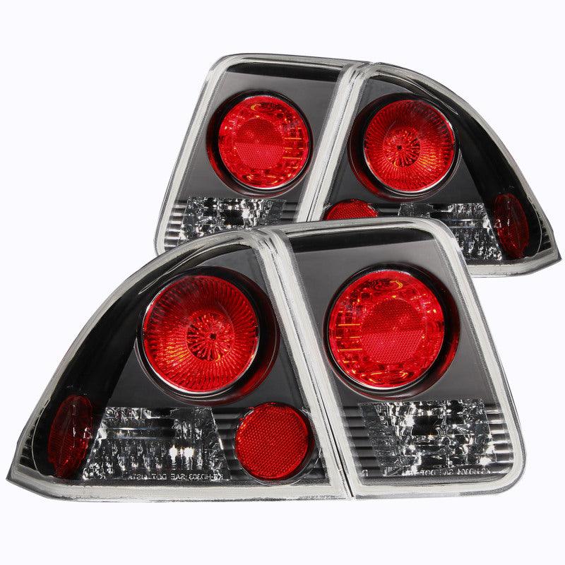 ANZO 2001-2004 Honda Civic Taillights Black - Order Your Parts - اطلب قطعك