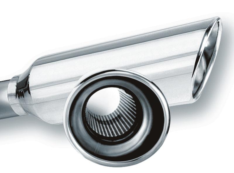 Borla 2.25in Inlet 4in Round Rolled Angle Cut Resonated x 13in Long Exhaust Tip - Order Your Parts - اطلب قطعك