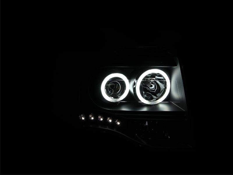 ANZO 2007-2014 Ford Expedition Projector Headlights w/ Halo Black - Order Your Parts - اطلب قطعك