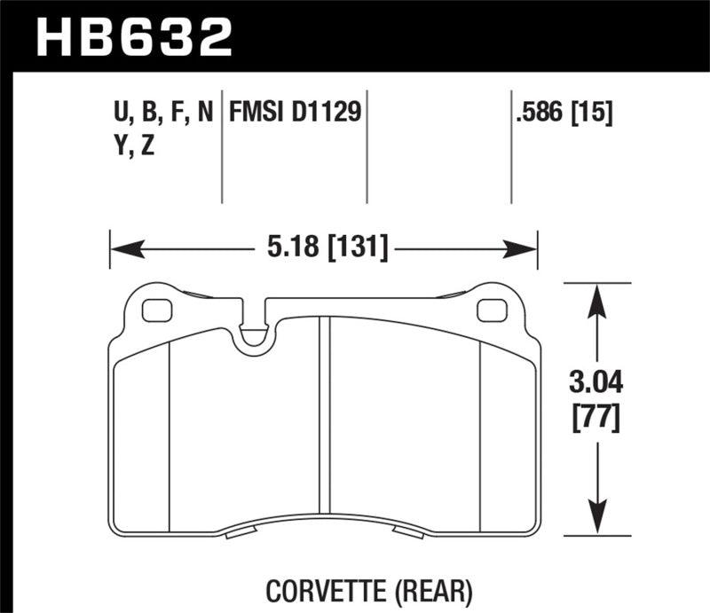 Hawk 2007-2015 Volkswagen Tourareg Base/V6/V6-Sport/TDI HPS 5.0 Performance Rear Brake Pads - Order Your Parts - اطلب قطعك