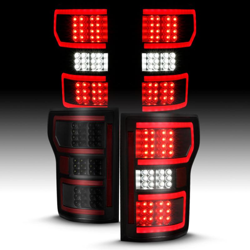 ANZO 18-19 Ford F-150 LED Taillight Black Housing Clear Lens Red Light Bar W/Sequential - Order Your Parts - اطلب قطعك