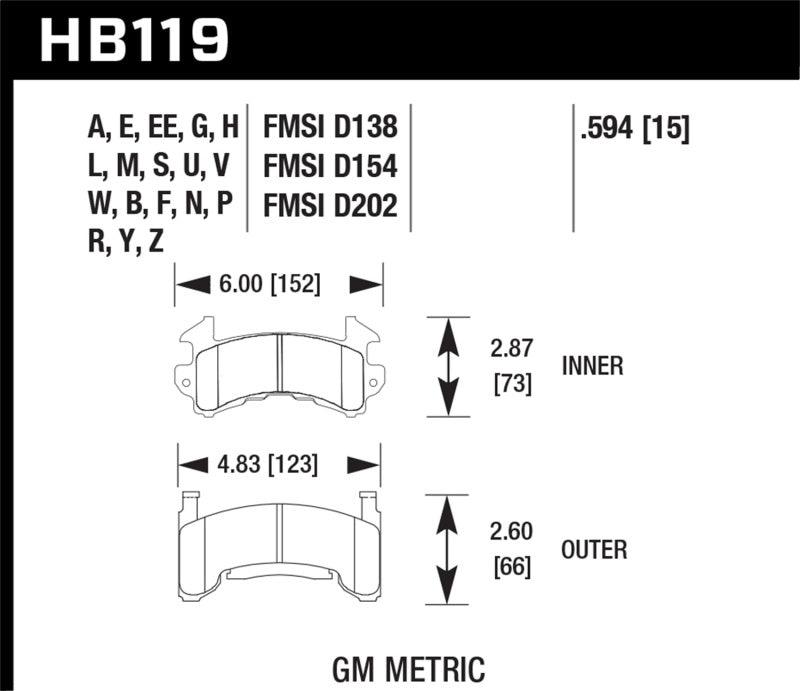 Hawk 1978-1979 Buick Century Custom HPS 5.0 Front Brake Pads - Order Your Parts - اطلب قطعك