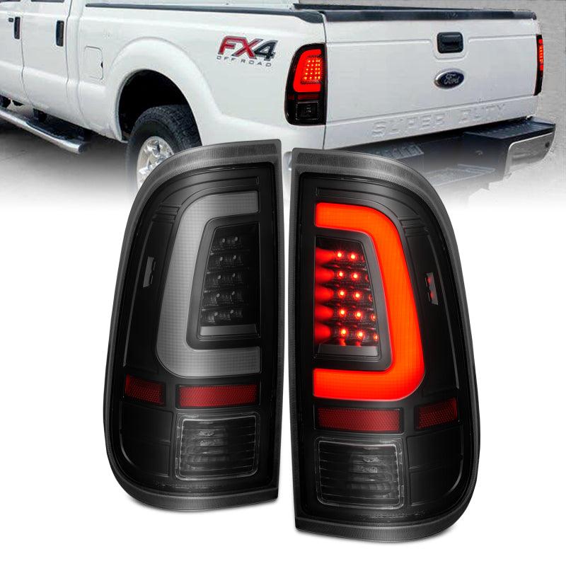 ANZO 2008-2016 Ford F-250 LED Tail w/ Lights Bar Black Housing Smoke Lens - Order Your Parts - اطلب قطعك