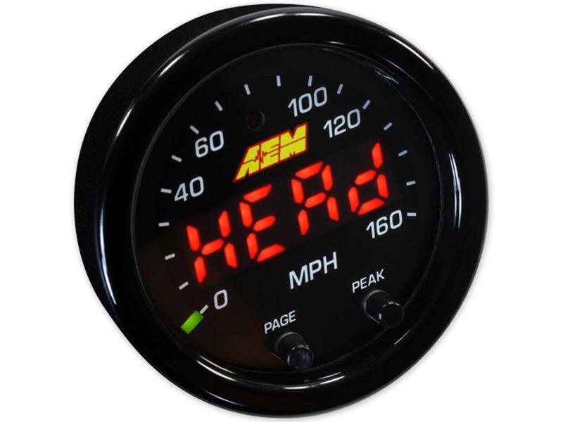 AEM X-Series 0-160 MPH Black Bezel w/ Black Face GPS Speedometer Gauge - Order Your Parts - اطلب قطعك