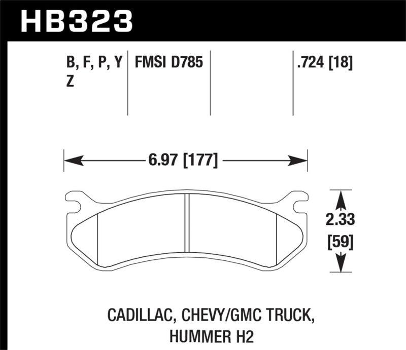 Hawk 06 Chevy Avalanche 2500 / GMC Truck / Hummer Super Duty Street Rear Brake Pads - Order Your Parts - اطلب قطعك