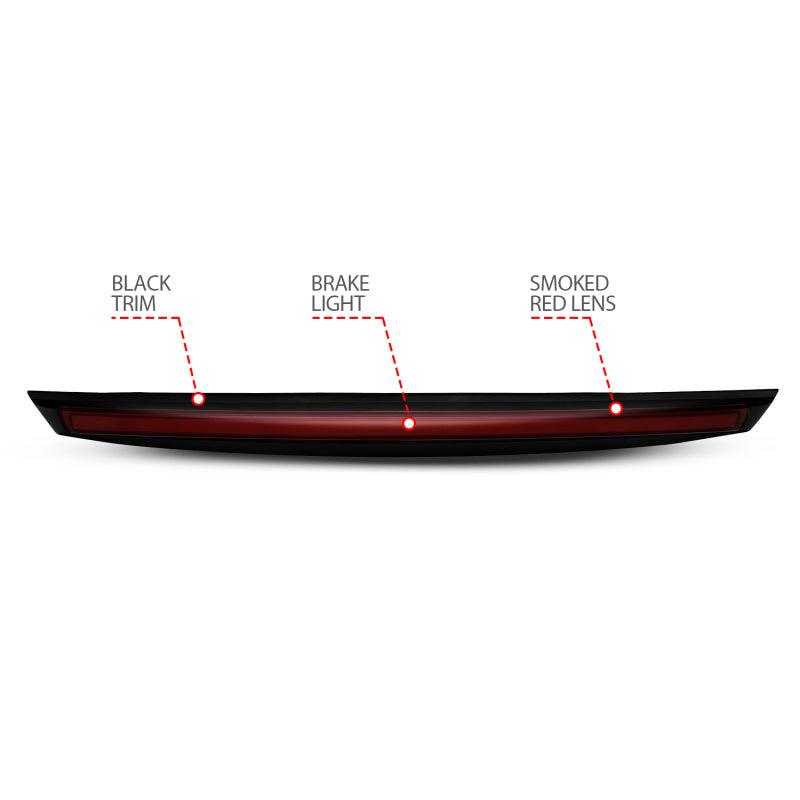 ANZO 2007-2014 Chevrolet Suburban 1500 LED 3rd Brake Light Black Housing Smoke Lens w/ Spoiler 1pc - Order Your Parts - اطلب قطعك