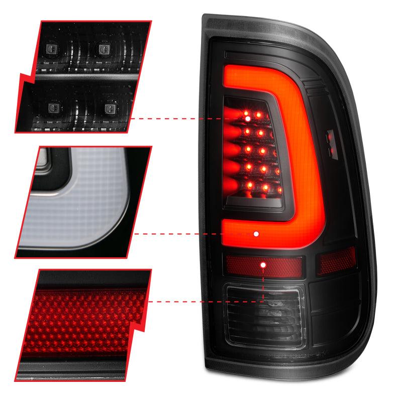 ANZO 2008-2016 Ford F-250 LED Tail w/ Lights Bar Black Housing Smoke Lens - Order Your Parts - اطلب قطعك
