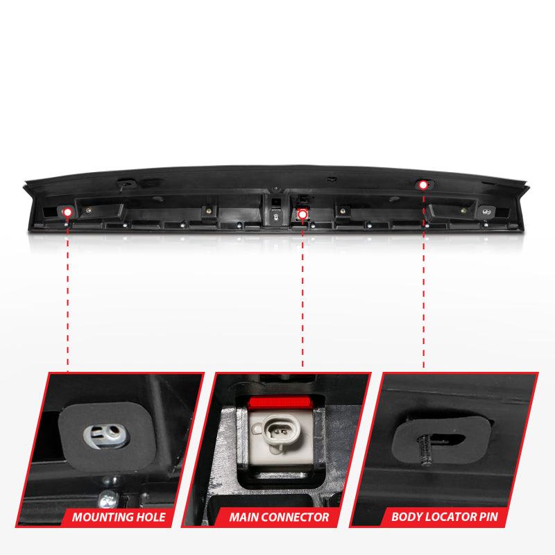 ANZO 2007-2014 Chevrolet Suburban 1500 LED 3rd Brake Light Black Housing Smoke Lens w/ Spoiler 1pc - Order Your Parts - اطلب قطعك