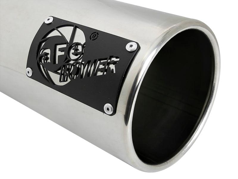 aFe SATURN 4S 4in SS Intercooled Exhaust Tip - Polished 4in In x 5in Out x 12in L Bolt-On - Order Your Parts - اطلب قطعك