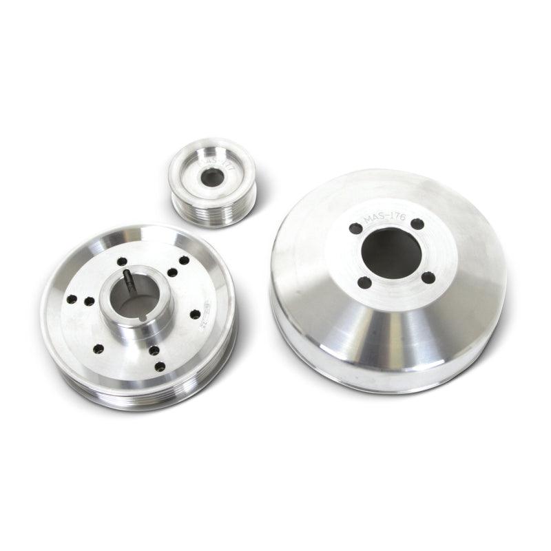 BBK 96-01 Mustang 4.6 GT Cobra Underdrive Pulley Kit - Lightweight CNC Billet Aluminum (3pc) - Order Your Parts - اطلب قطعك