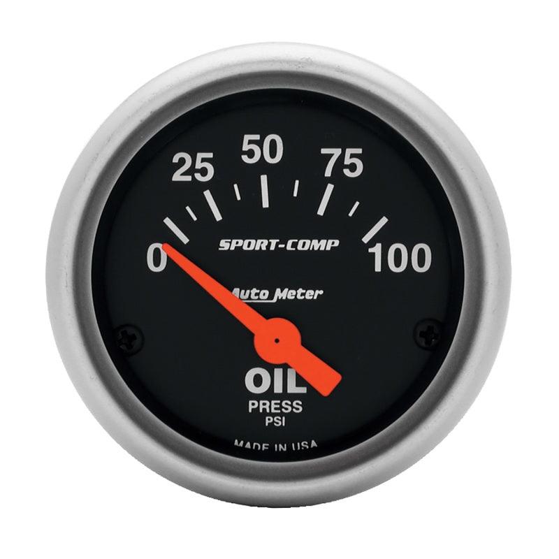 Autometer Sport-Comp 52mm 0-100 PSI Electronic Oil Pressure Gauge - Order Your Parts - اطلب قطعك