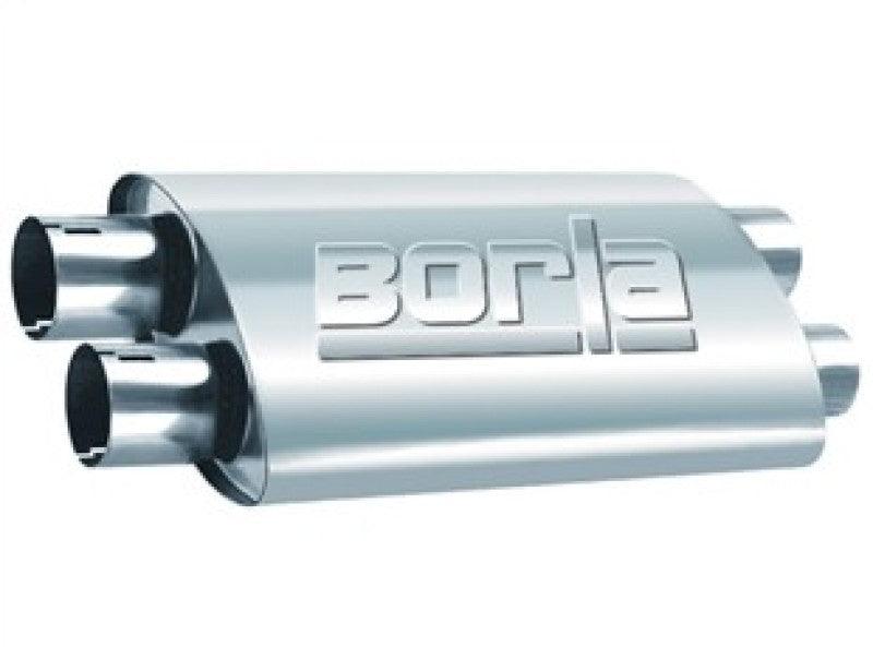 Borla Universal ProXS Muffler - Oval Dual/Dual Inlet/Outlet 2.5in Tubing 19inx4inx9.5in Case - Order Your Parts - اطلب قطعك