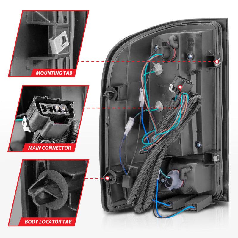 ANZO 2007-2013 Chevrolet Silverado1500/ 2500/ 3500 LED Tail Lights w/ Light Bar Black Housing Smoke - Order Your Parts - اطلب قطعك