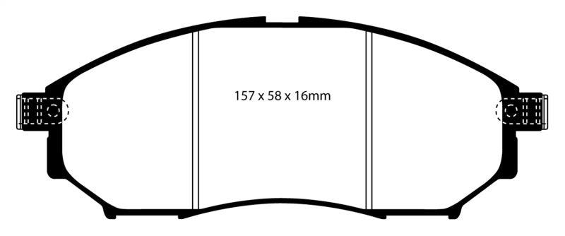 EBC 08-13 Infiniti EX35 3.5 Redstuff Front Brake Pads - Order Your Parts - اطلب قطعك