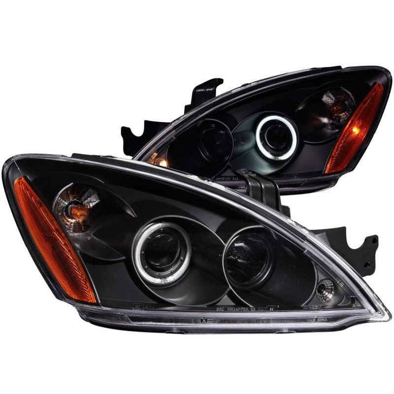 ANZO 2004-2007 Mitsubishi Lancer Projector Headlights w/ Halo Black (CCFL) - Order Your Parts - اطلب قطعك
