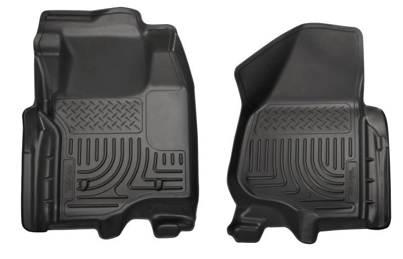 Husky Liners 12-15 Ford Super Duty Crew & Extended Cab WeatherBeater Front Row Black Floor Liners - Order Your Parts - اطلب قطعك