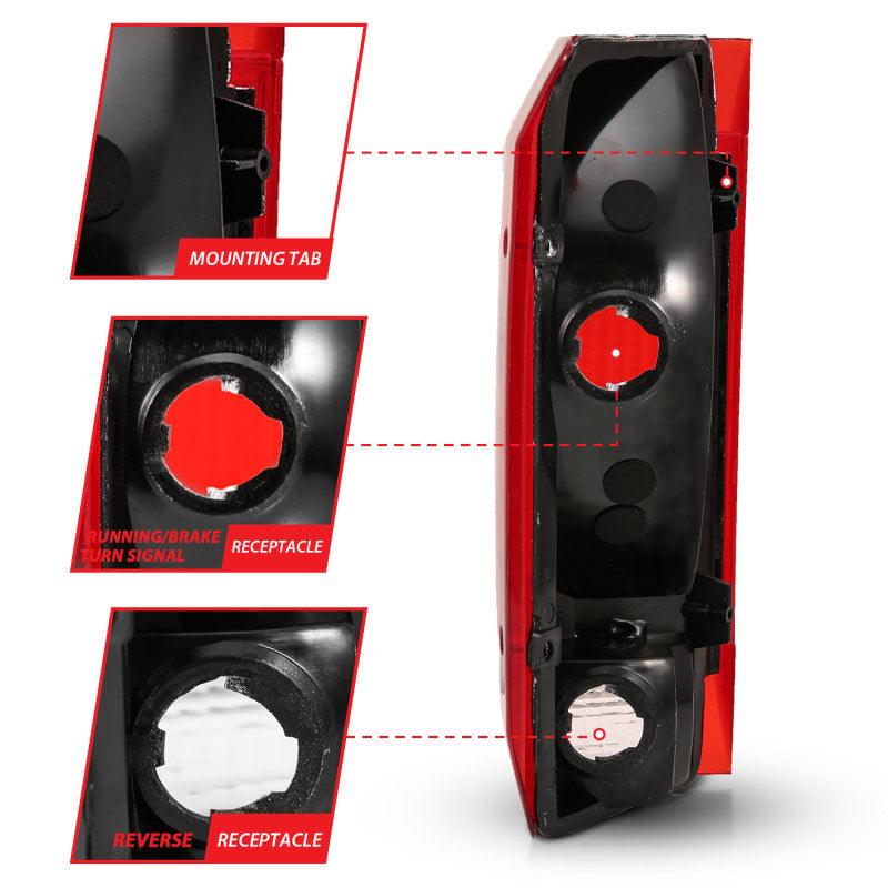 ANZO 1992-1996 Ford Bronco Taillight Red/Clear Lens (OE Replacement) - Order Your Parts - اطلب قطعك