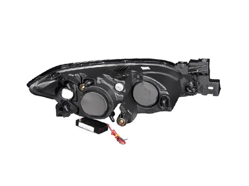 ANZO 2004-2008 Mazda 3 Projector Headlights w/ Halo Black (CCFL) - Order Your Parts - اطلب قطعك