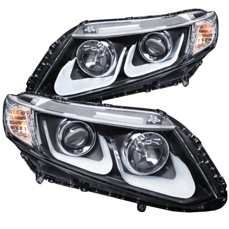 ANZO 2012-2015 Honda Civic Projector Headlights w/ U-Bar Black - Order Your Parts - اطلب قطعك