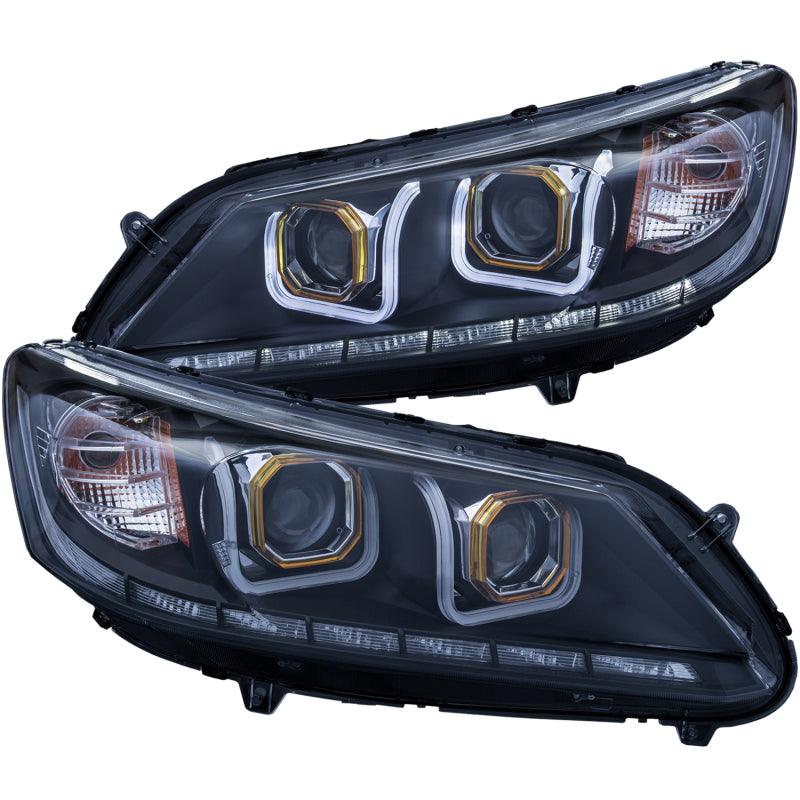 ANZO 2013-2015 Honda Accord Projector Headlights w/ U-Bar Black - Order Your Parts - اطلب قطعك
