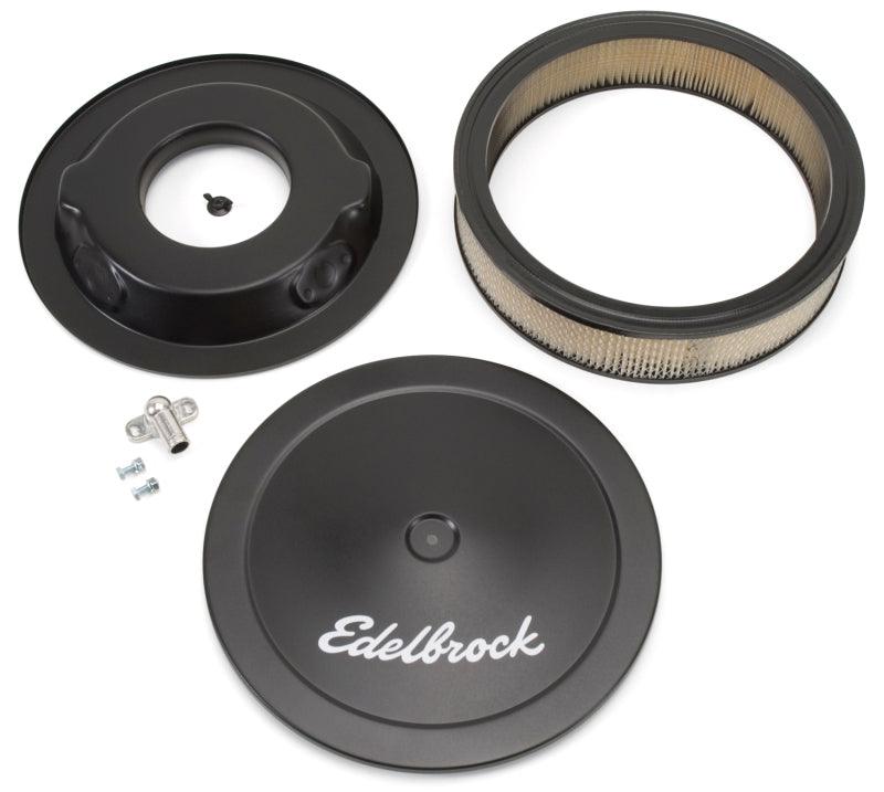 Edelbrock Air Cleaner Pro-Flo Series Round Steel Top Paper Element 14In Dia X 3 75In Dropped Base - Order Your Parts - اطلب قطعك