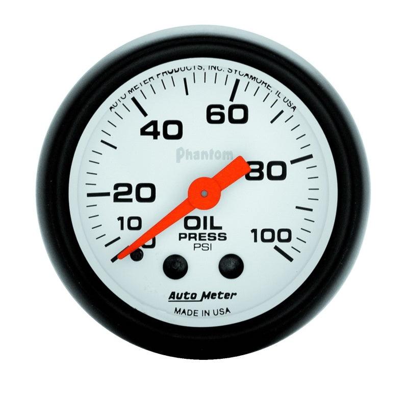 Autometer Phantom 52mm 0-100 PSI Mechanical Oil Pressure Gauge - Order Your Parts - اطلب قطعك
