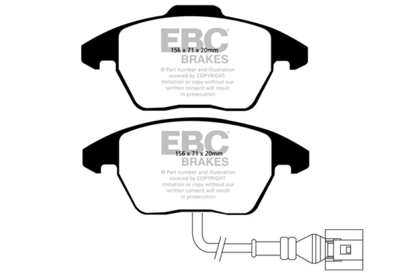 EBC 06-13 Audi A3 2.0 Turbo (Girling rear caliper) Yellowstuff Front Brake Pads - Order Your Parts - اطلب قطعك