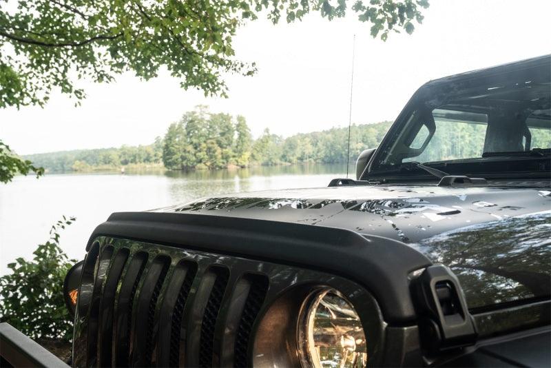 Bushwacker 18-19 Jeep Wrangler Rubicon/Sport//Unlimited/Sport S Hood Stone Guard- Black - Order Your Parts - اطلب قطعك