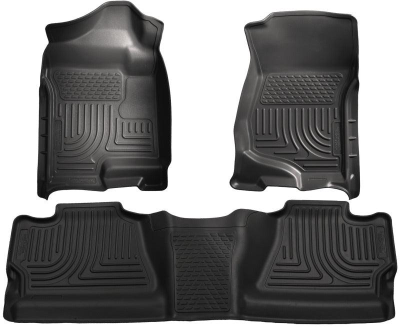 Husky Liners 07-12 Chevy Silverado/GMC Sierra Crew Cab WeatherBeater Combo Black Floor Liners - Order Your Parts - اطلب قطعك